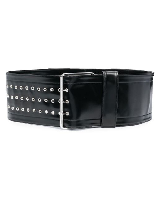 VAQUERA Black Eyelet-detail Buckle-fastening Belt