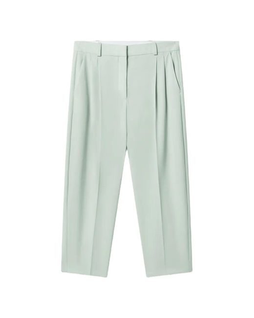 Stella McCartney Blue Pleated Wool Trousers