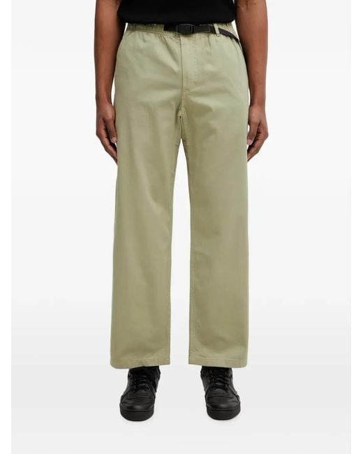 Gramicci Green Belted Straight-Leg Trousers for men