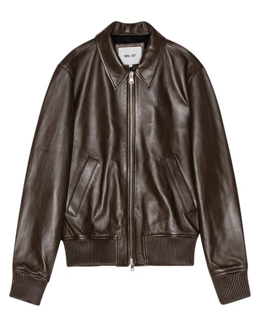 メンズ NN07 Florian レザージャケット Brown