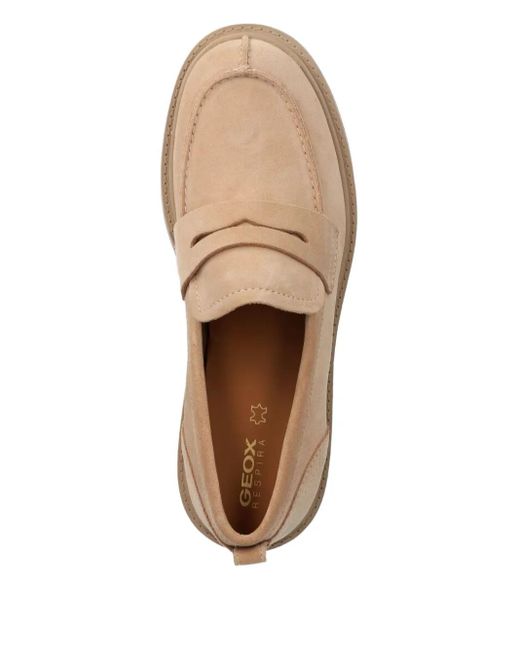 Geox Natural Suede Slip-On Loafers