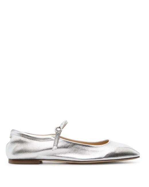 Aeyde White Uma Ballerinas