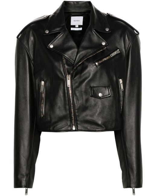 Halfboy Black Chiodo Leather Biker Jacket