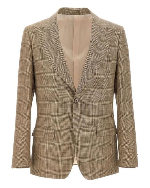 Lardini Green Houndstooth Blazer for men