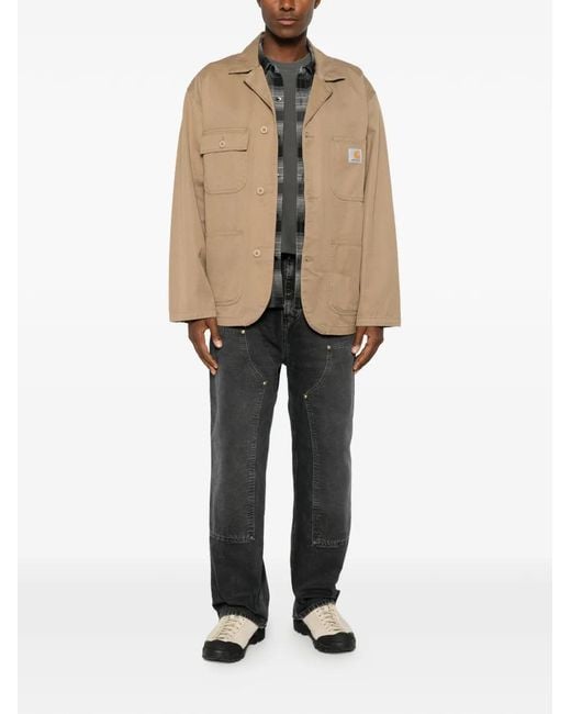 Carhartt Natural Logo-Patch Button-Up Jacket for men