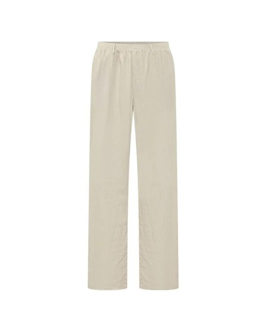Cellar Door White Alfonso Elasticated-Waist Trousers for men