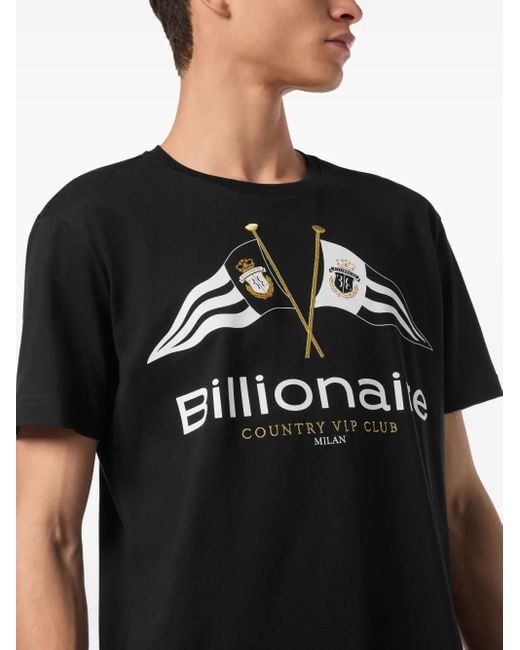 Camiseta Flags con cuello redondo Billionaire de hombre de color Black