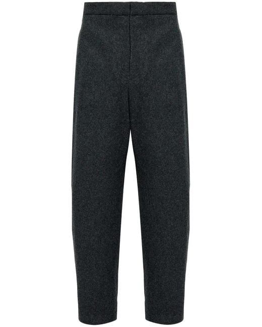 Jil Sander Blue Felted Trousers for men