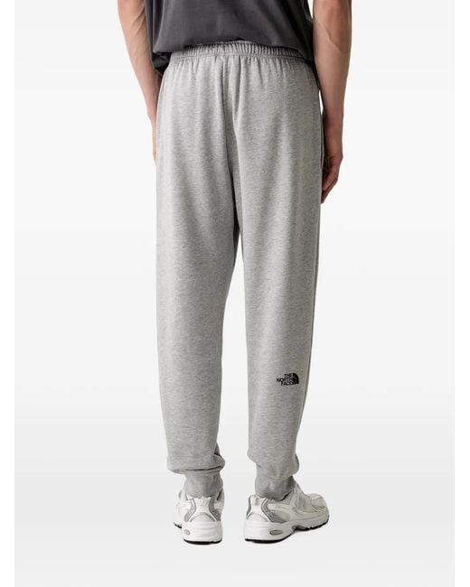 The North Face Gray Logo-Patch Track Pants for men