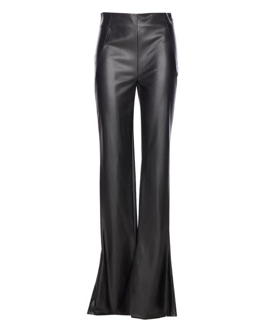 Aniye By Black Faux-Leather Side-Zip Trousers