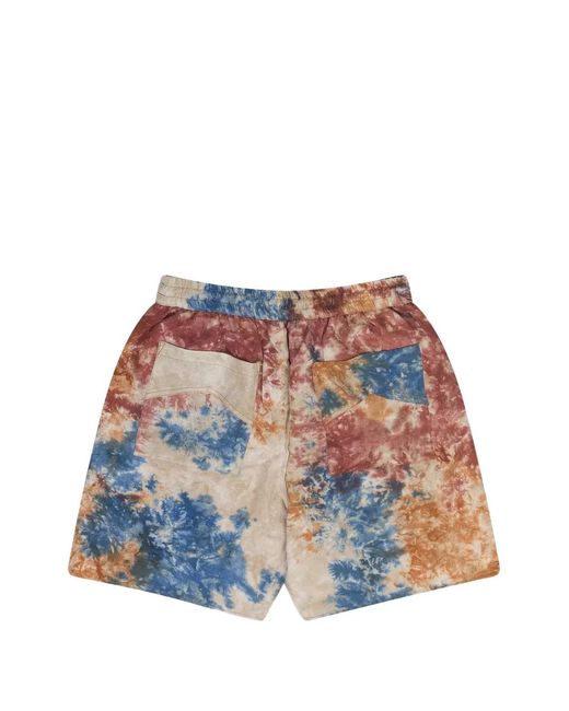 Rhude Brown Tie-Dye Swim Shorts for men