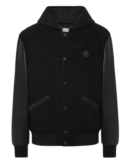 Philipp Plein Black Bomber Jacket for men