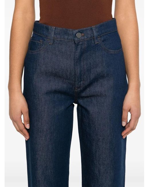 Theory High Waist Straight Jeans in het Blue