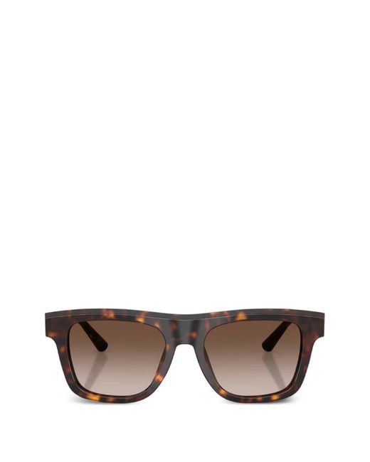 Dolce & Gabbana Gray Havana Square-Frame Sunglasses for men
