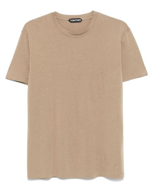 Tom Ford Natural Crew Neck T-Shirt for men