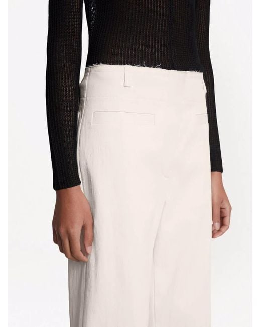 Proenza Schouler White Mid-Rise Bootcut Trousers
