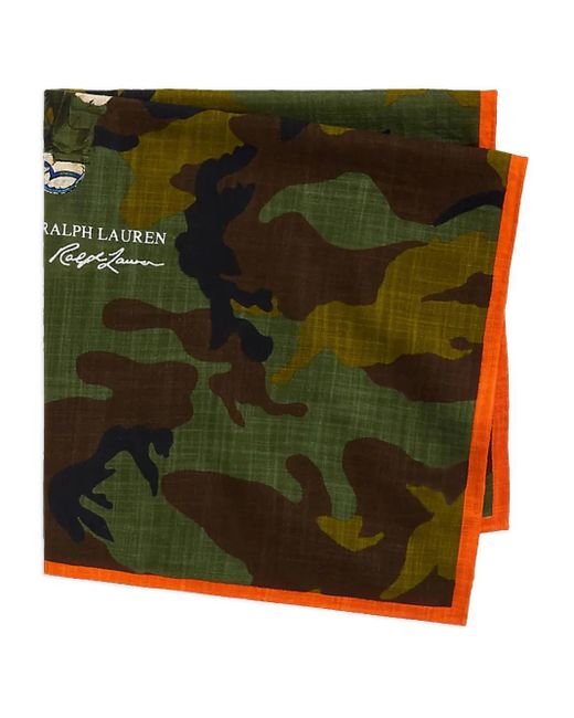 Polo Ralph Lauren Green Cotton Bear Scarf for men