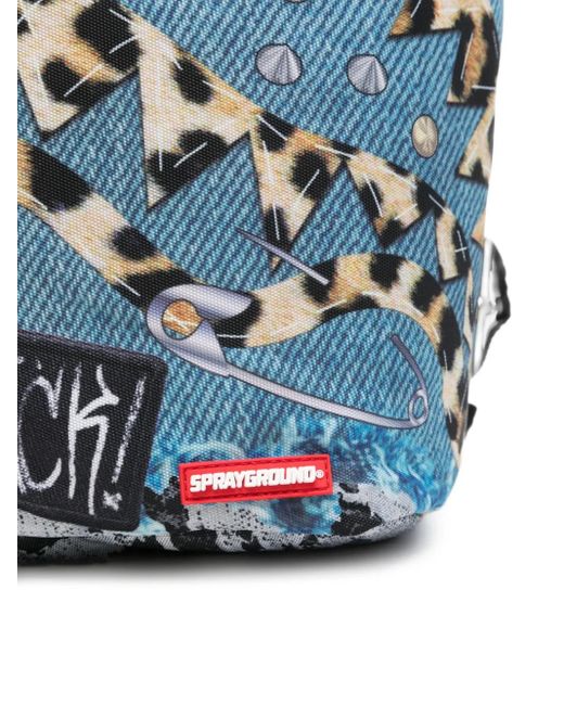 Sprayground Gray Paneled Backpack for men