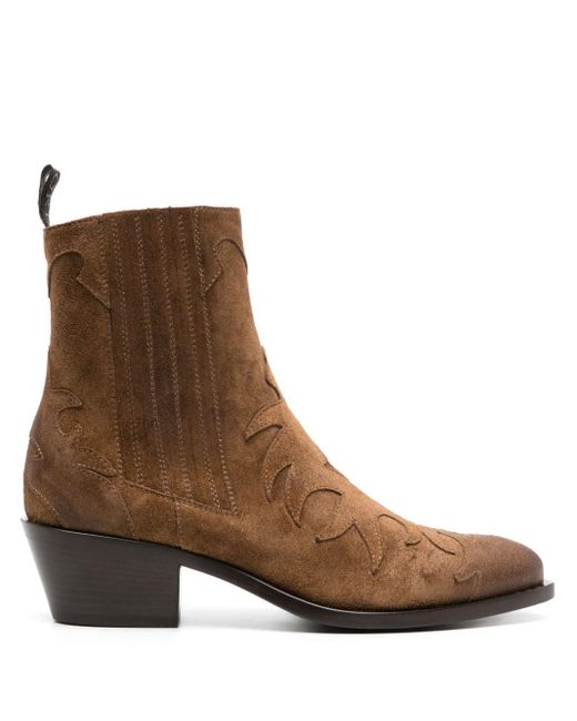 Sartore Brown 45mm Suede Ankle Boots