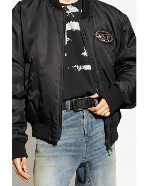 DIESEL Black Belts for men