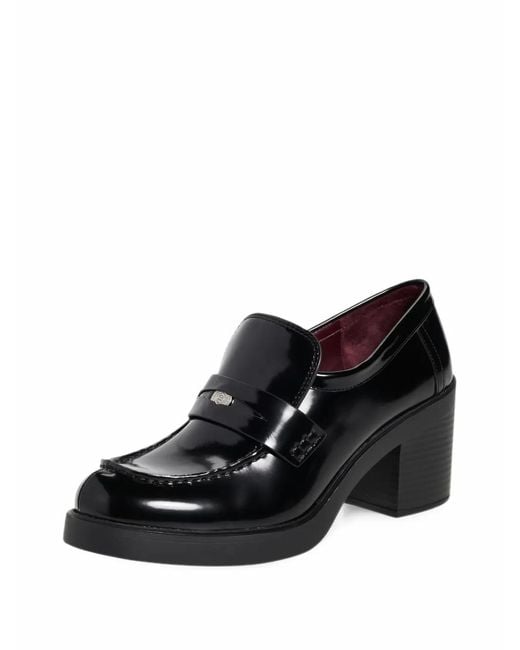 Tory Burch Black Logo-Plaque Platform Loafers