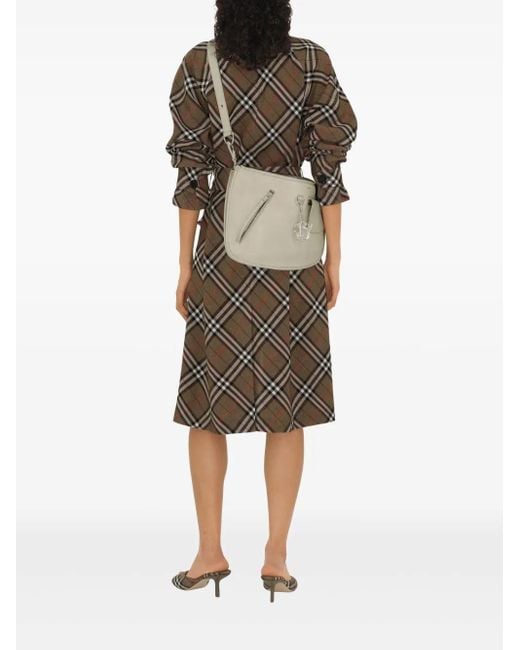 Burberry Gray Shield Twin Shoulder Bag