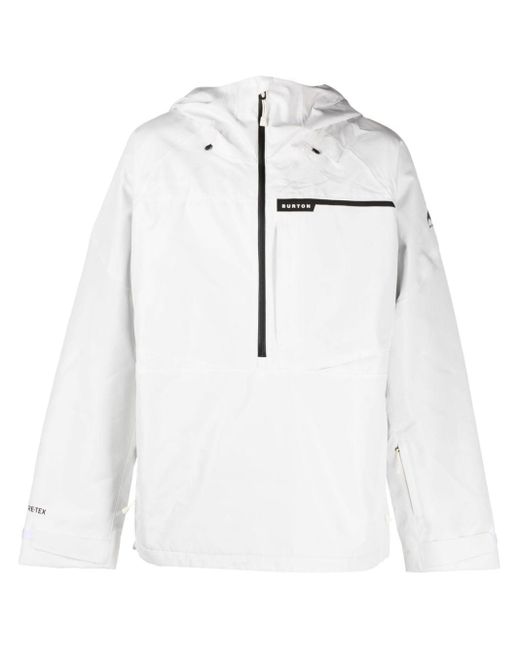 Burton White Pillowline Gore-tex 2l Hooded Ski Jacket for men