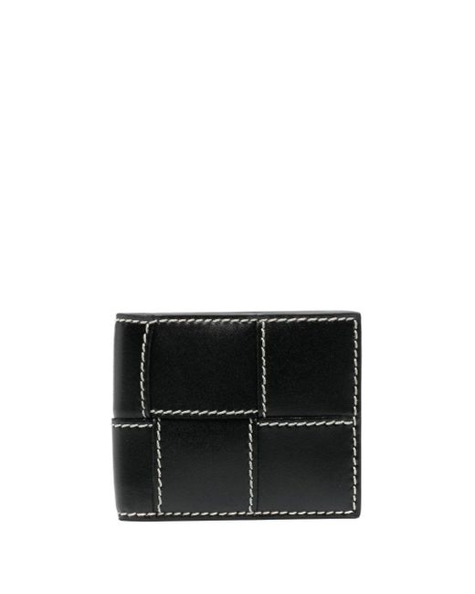 Bottega Veneta Black Cassette Intreccio Leather Wallet - Men's - Calf Leather for men