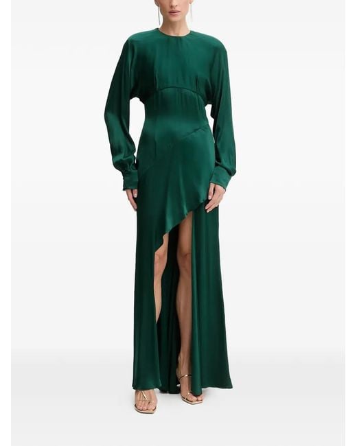 Bardot Green Kartia Long-Sleeve Asymmetric Dress