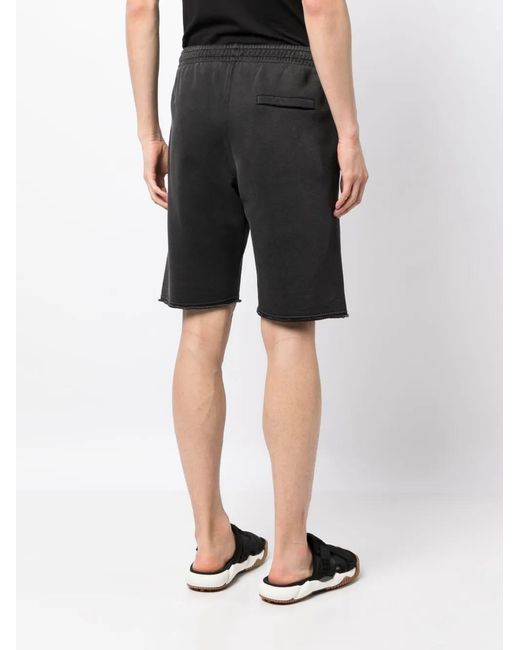Off-White c/o Virgil Abloh Black Wave Off Cotton Track Shorts for men
