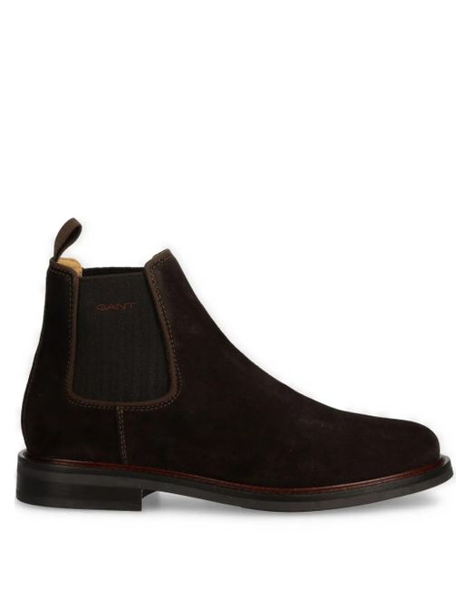 メンズ Gant レザー ブーツ Black