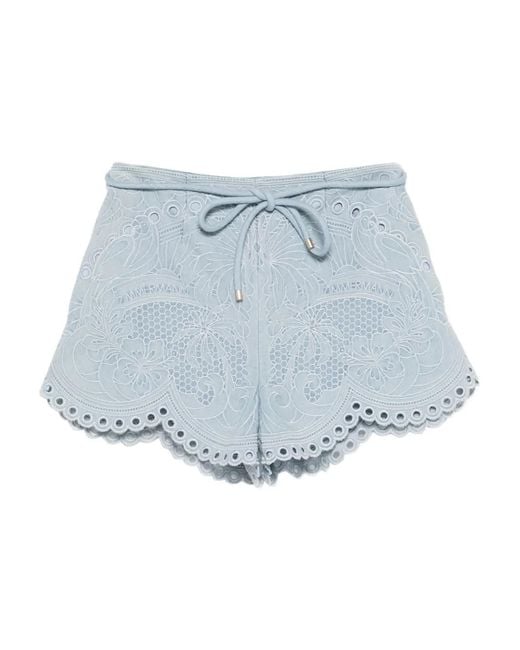 Zimmermann Blue Daylight Denim Shorts