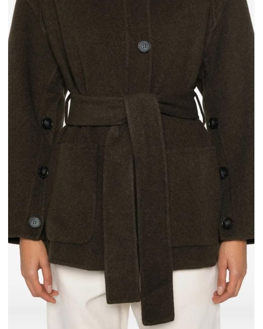 Ba&sh Brown Belted Buttoned Jacket