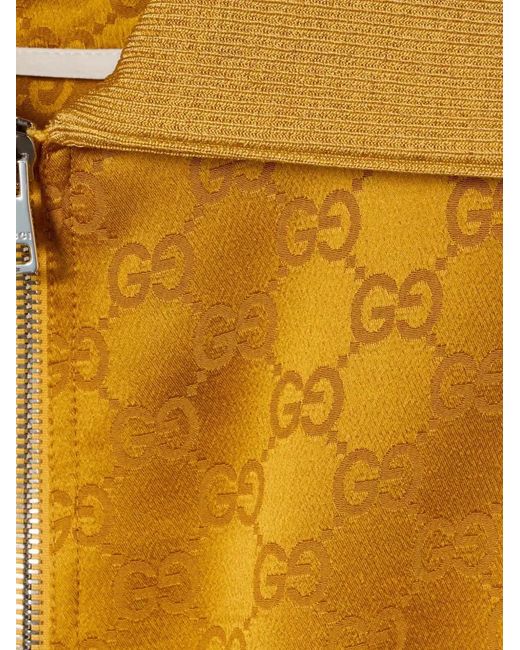 Gucci Yellow Jacquard Collared Jacket
