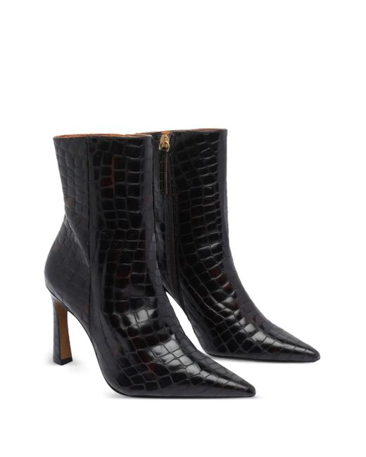 Angel Alarcon Black 95Mm Pointed-Toe Boots
