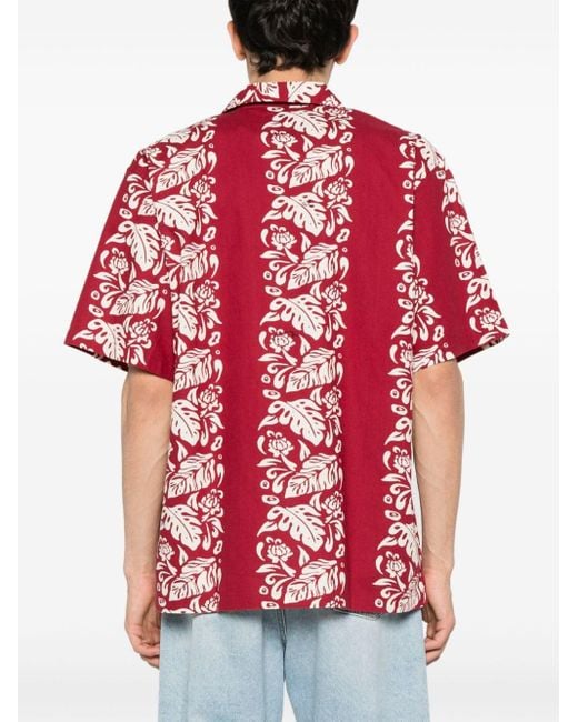 Camisa con estampado floral Carhartt de hombre de color Red