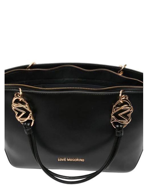 Love Moschino チェーンリンク ハンドバッグ Black