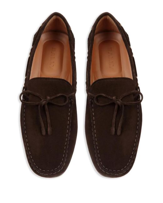 Bally Brown Suede Loafers for men