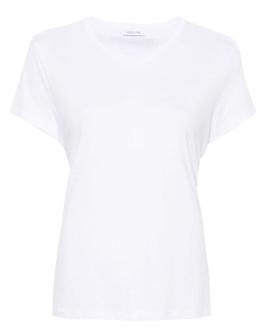 Patrizia Pepe T-shirt Met Uitgesneden Detail in het White