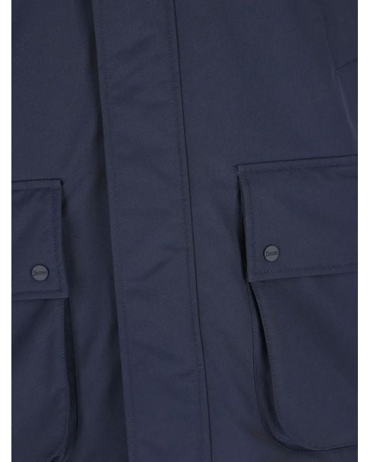 Herno Blue Flap-Pocket Padded Jacket for men