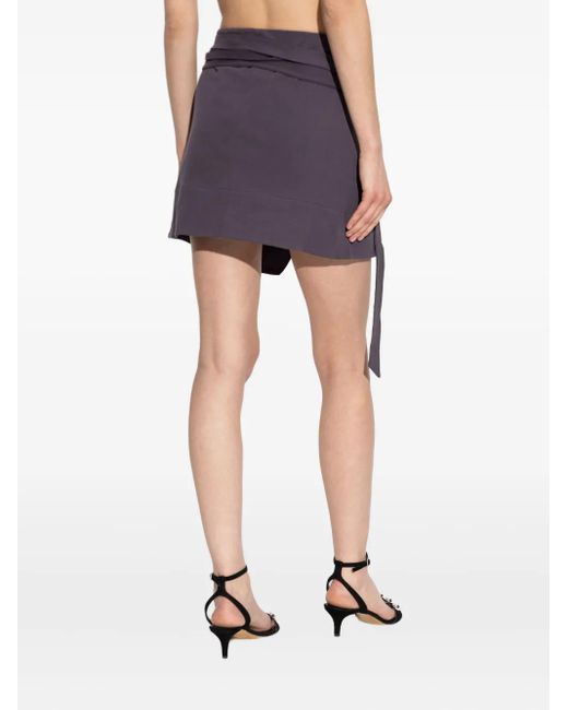 Isabel Marant Berenice Mini-Rok Met Gewikkeld Effect in het Purple