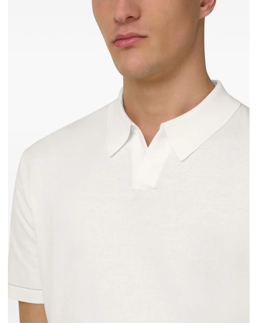 Boggi White Short Sleeve Polo Shirt for men