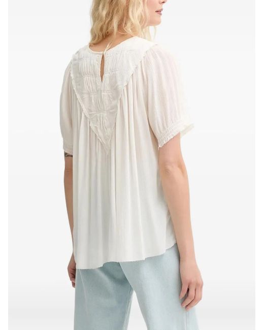 Munthe Blue Perilla Ruffled Top