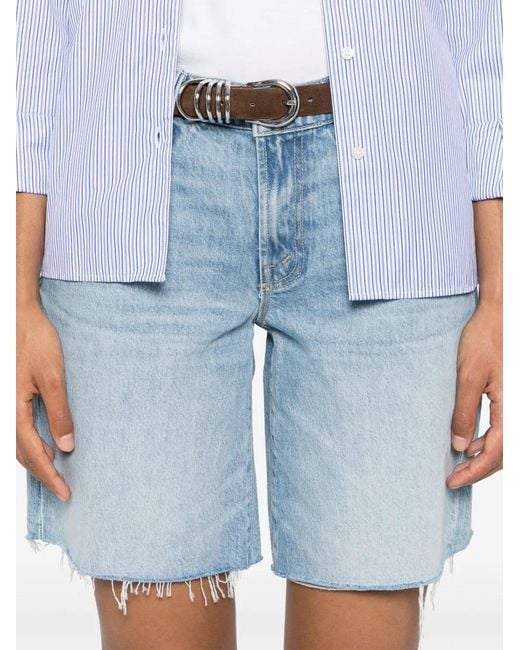 Mother Blue Undercover Denim Shorts