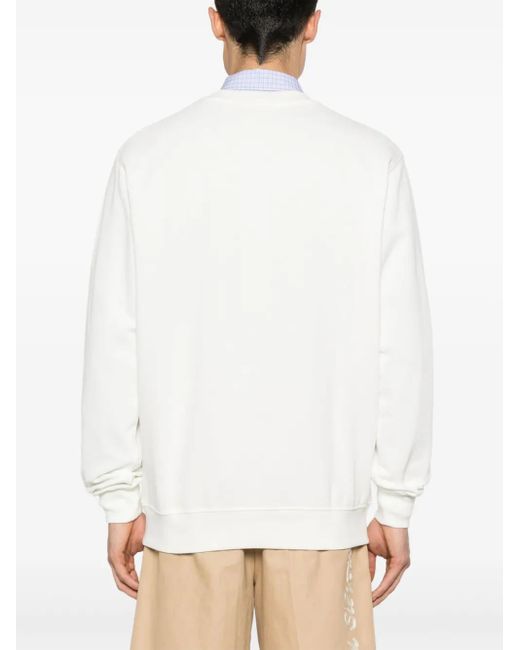 Drole de Monsieur White Le Sweatshirt Piqué Tennis Top for men