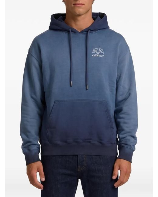 Off-White c/o Virgil Abloh Blue Offline Half Arrow Hoodie for men