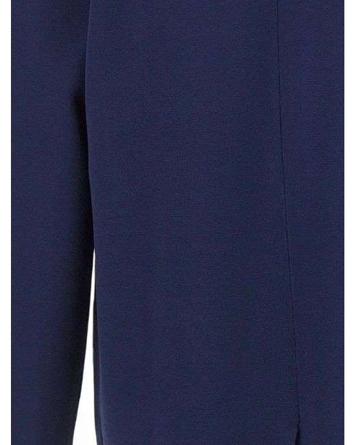 Kangra Blue Milano-Stitch Single-Breasted Blazer