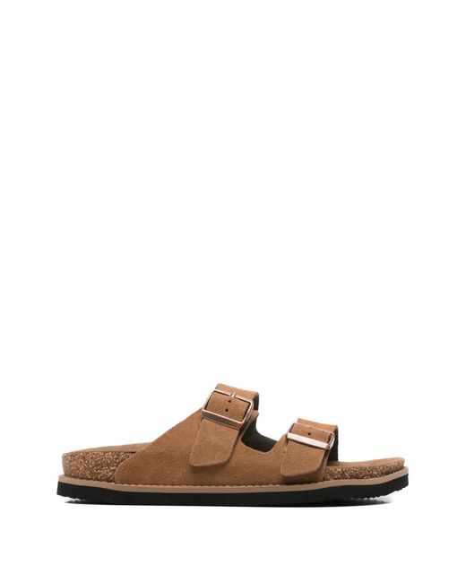 SERGIO MORETTI FIRENZE Brown Buckle-Fastening Sandals for men
