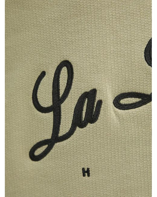 HUGO Palm-tree embroidered shorts in Natural für Herren