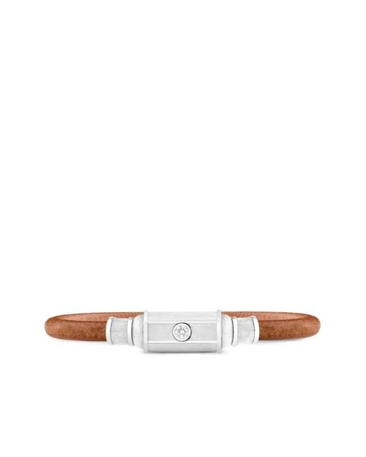 Marie Lichtenberg White Diamond Lasso Leather Bracelet